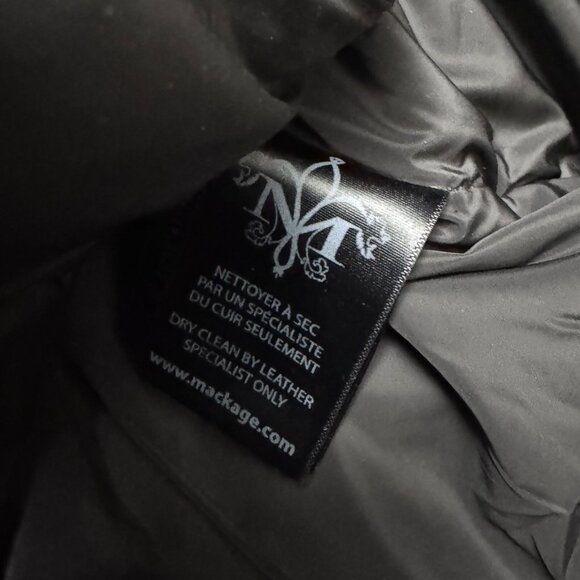 MACKAGE Luxury DOWN FILL Black Winter Puffer Parka Long Coat Jacket Womens XS - Picture 10 of 12